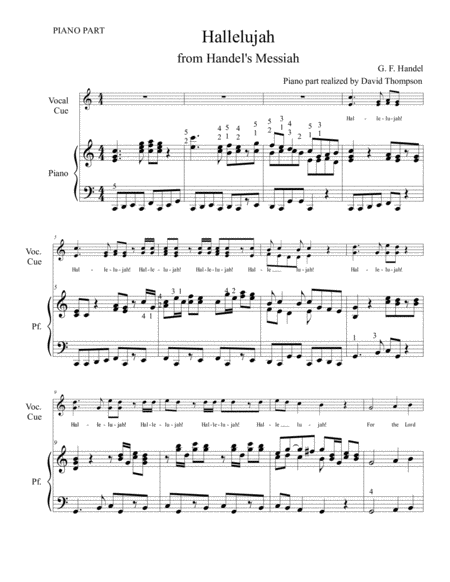 Halleluiah Piano Accompaniment In C Major Page 2