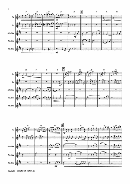 Halleluja Sophisticated Arrangement Of Cohens Classic Mixed Wind Quintet Page 2