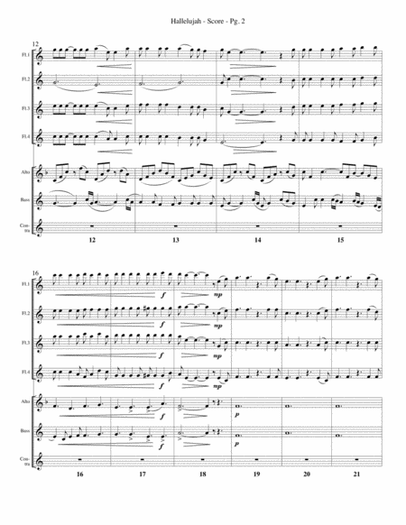 Hallelujah For Flute Choir Page 2