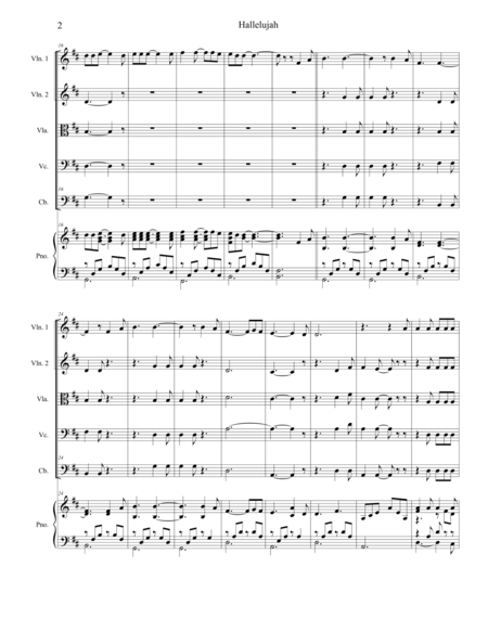 Hallelujah For String Orchestra Page 2