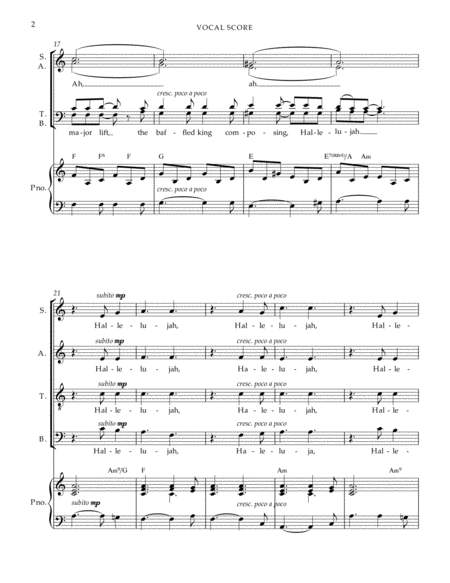 Hallelujah Fors At B Piano Arranged As Sung By Leonard Cohen Page 2
