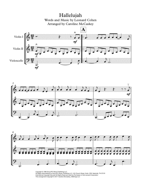 Hallelujah String Trio Two Violins And Cello Page 2