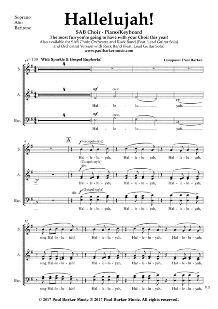 Hallelujah Vocal Score Page 2