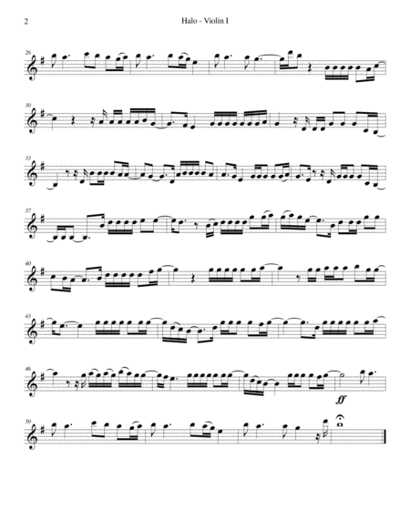 Halo Beyonce String Quartet Page 2