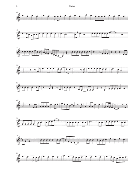 Halo Easy Key Of C Bari Sax Page 2