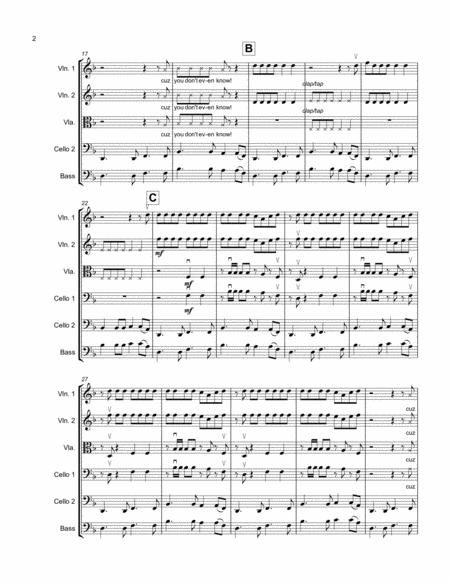 Handclap String Ensemble Or Quartet Page 2