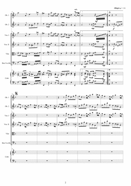 Handel Concerto Grosso No 4 In F Major Op 3 Hwv 315 For Winds Strings And Cembalo Score And Parts Page 2