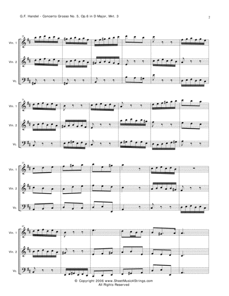 Handel G Concerto Grosso For Two Violins And Cello Page 2