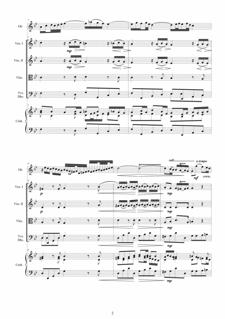 Handel Oboe Concerto No 1 In B Flat Major Hwv 301 For Oboe Strings And Cembalo Page 2