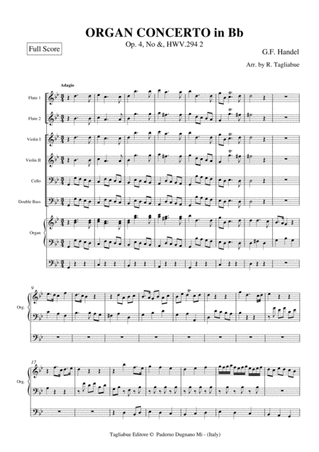 Handel Organ Concerto In Bb Op 4 No 6 Hwv 294 2 Page 2