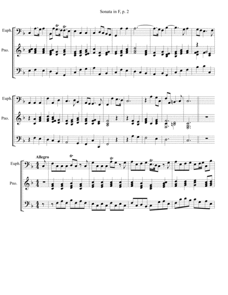 Handel Sonata In F Arranged For Euphonium And Piano Page 2