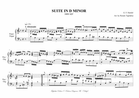 Handel Suite In D Minor Hwv 437 Allemande Courante Sarabande Gigue Arr For Piano Organ Page 2