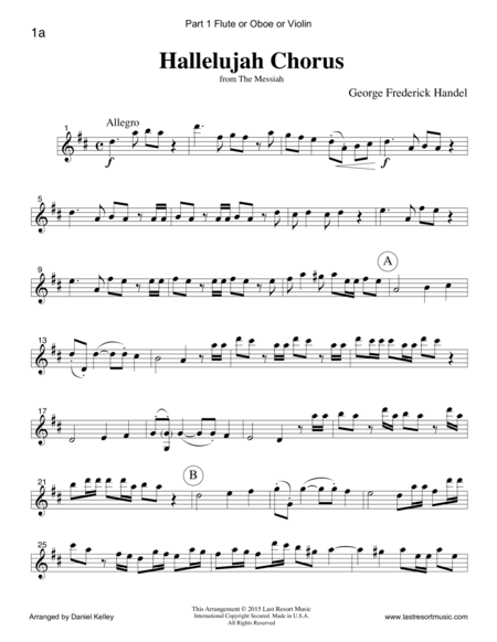 Handels Messiah For String Trio 2 Violins Cello Set Of 3 Parts Page 2