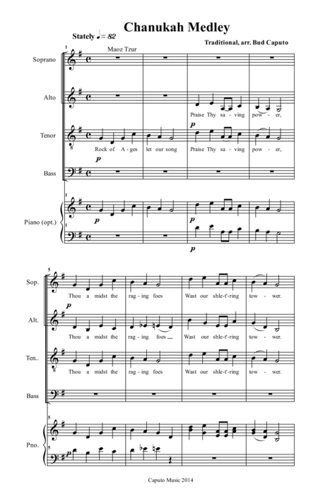 Hanukkah Medley For Voices Satb Page 2