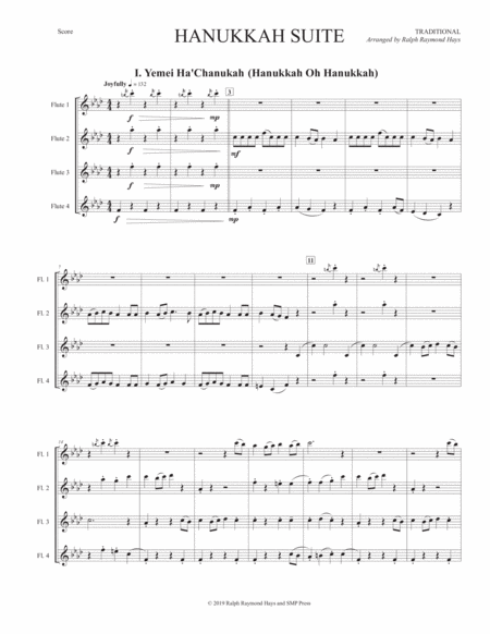 Hanukkah Suite For Flute Quartet Page 2