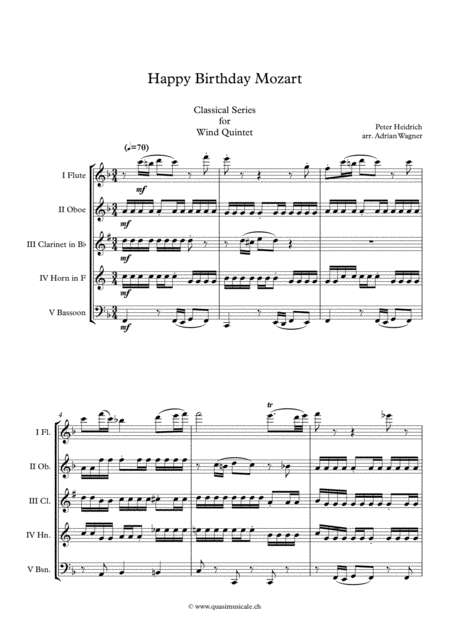 Happy Birthday Mozart Wind Quintet Arr Adrian Wagner Page 2