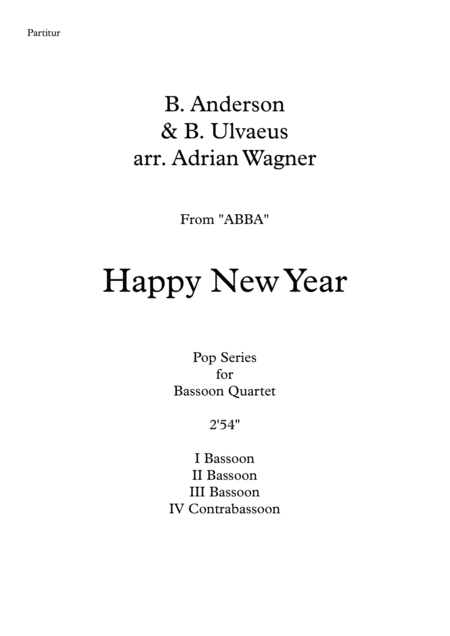 Happy New Year Abba Bassoon Quartet Arr Adrian Wagner Page 2