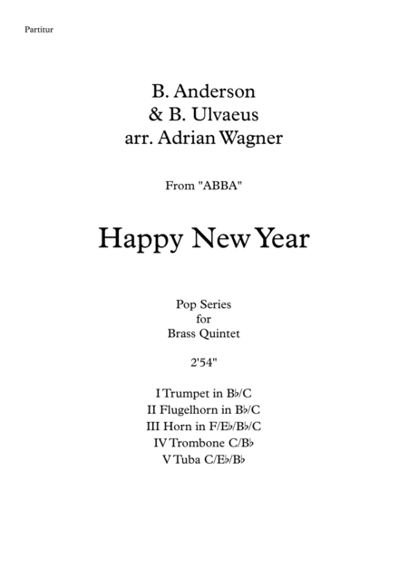 Happy New Year Abba Brass Quintet Arr Adrian Wagner Page 2