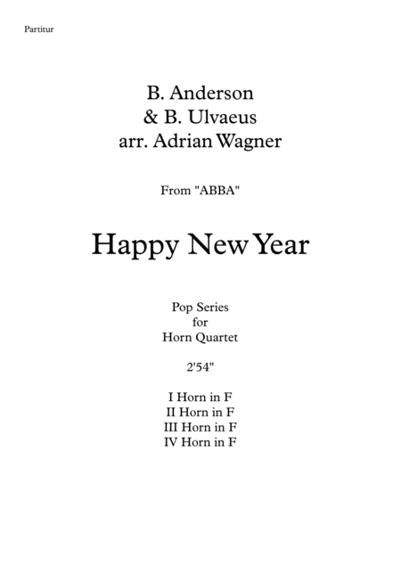 Happy New Year Abba Horn Quartet Arr Adrian Wagner Page 2