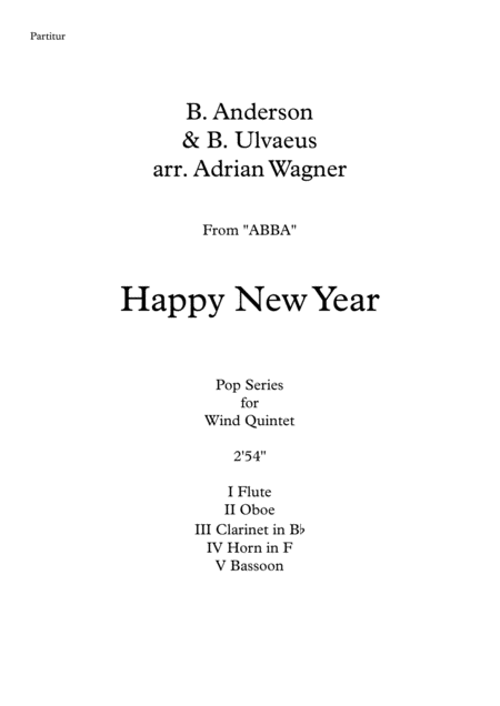 Happy New Year Abba Wind Quintet Arr Adrian Wagner Page 2