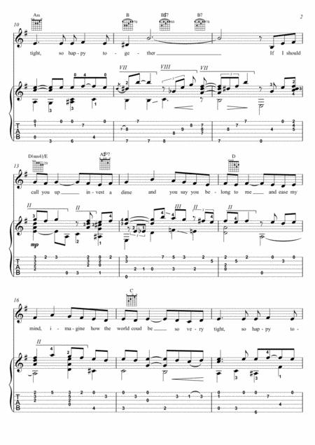 Happy Together Fingerstyle Guitar Page 2