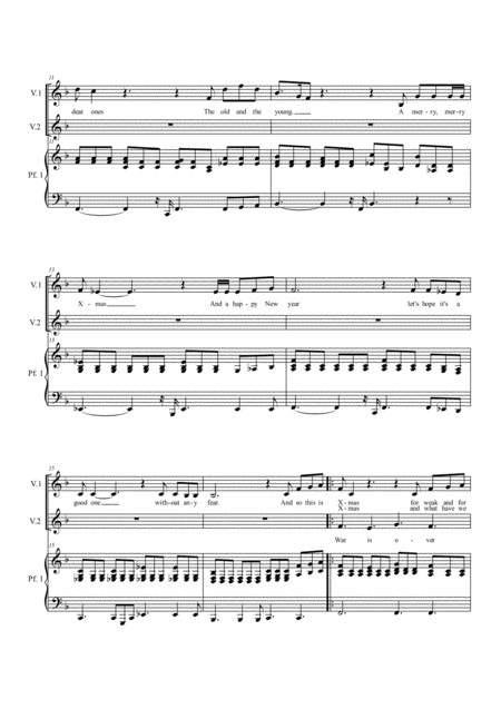 Happy Xmas War Is Over Voce E Piano Page 2