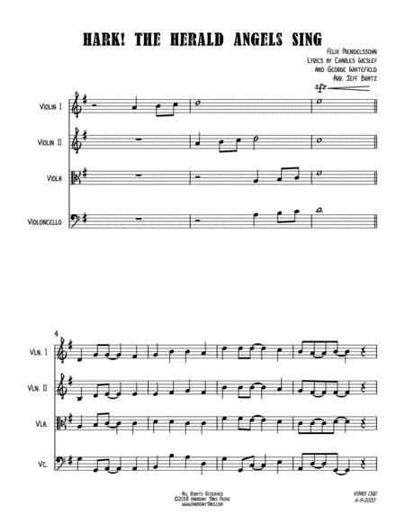 Hark The Herald Angels Sing String Quartet Page 2