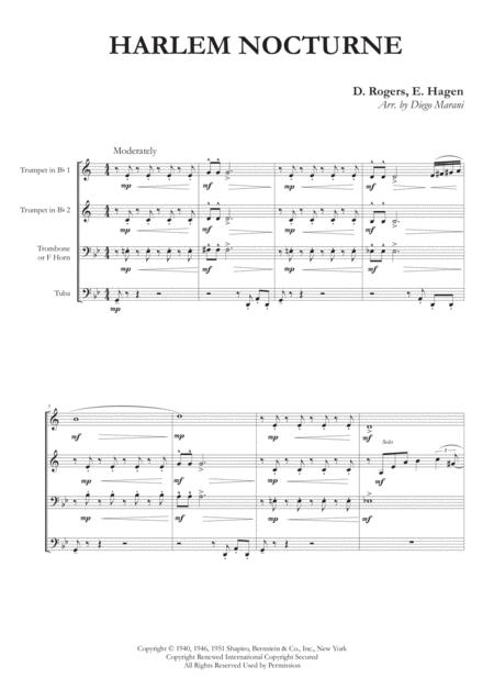 Harlem Nocturne For Brass Quartet Page 2