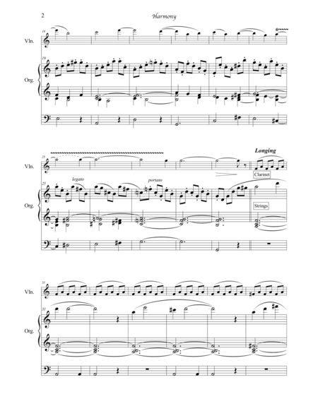 Harmony For Violin And Organ Page 2