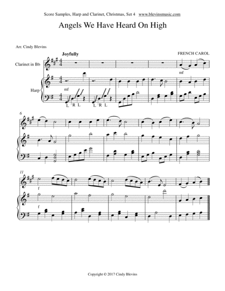 Harp And Clarinet For Christmas Set 4 Five Arrangements For Harp And Bb Clarinet Page 2