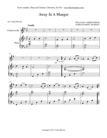 Harp And Clarinet For Christmas Set 6 Five Arrangements For Harp And Bb Clarinet Page 2