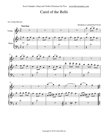 Harp And Violin For Christmas Set Two Page 2