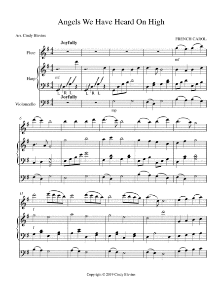 Harp Flute And Cello For Christmas Set Four Page 2