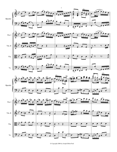 Harpsichord Concerto For Harpsichord And String Quartet Or Harpsichord And String Orchestra Page 2