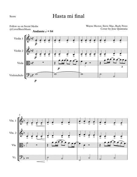 Hasta Mi Final Il Divo String Quartet Page 2