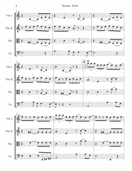 Havana For String Quartet Page 2