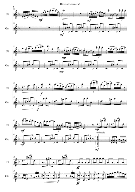 Have A Habanera For Flute And Guitar Page 2