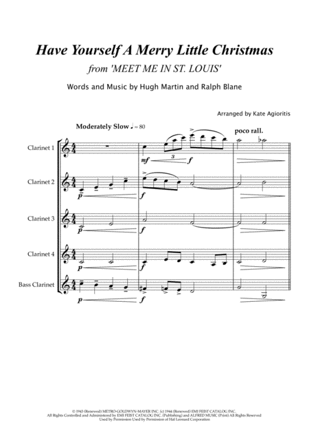 Have Yourself A Merry Little Christmas Clarinet Choir Page 2