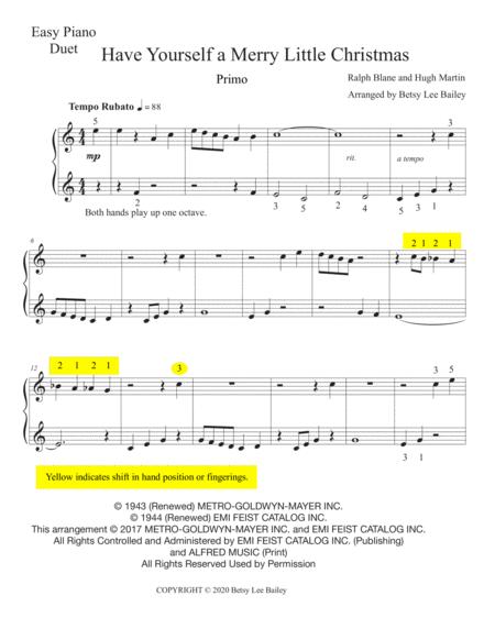 Have Yourself A Merry Little Christmas Easy Piano Duet Page 2