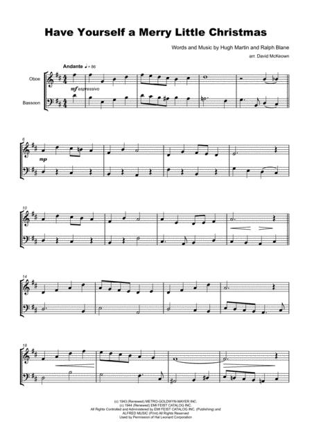 Have Yourself A Merry Little Christmas For Oboe And Bassoon Duet Page 2