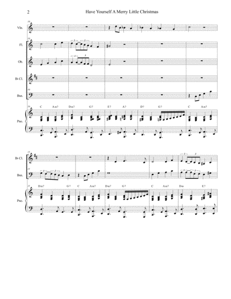 Have Yourself A Merry Little Christmas For Woodwind Quartet Page 2