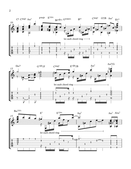 Have Yourself A Merry Little Christmas Jazz Guitar Chord Melody Page 2