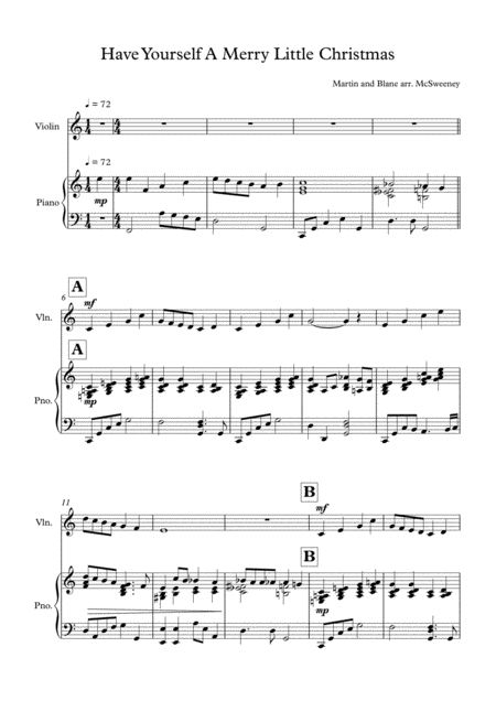 Have Yourself A Merry Little Christmas Violin Solo Page 2