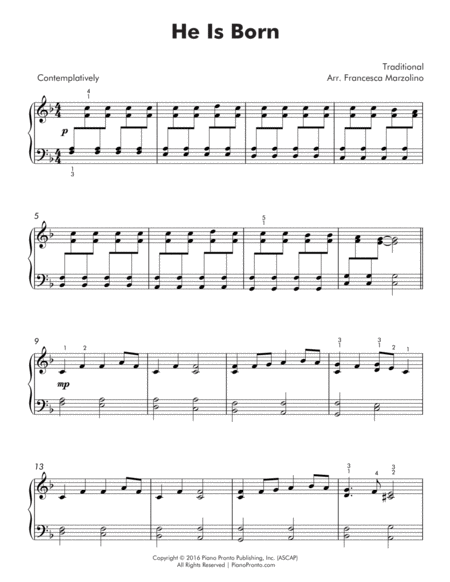 He Is Born Easy Jazz Piano Page 2