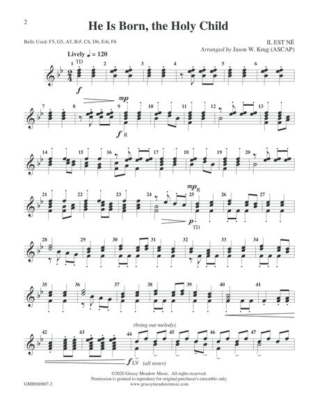 He Is Born The Holy Child For 8 Handbells Page 2