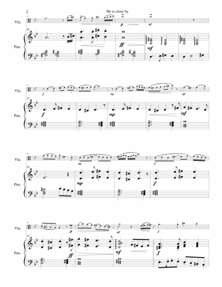 He Is Close By For Viola And Piano Page 2