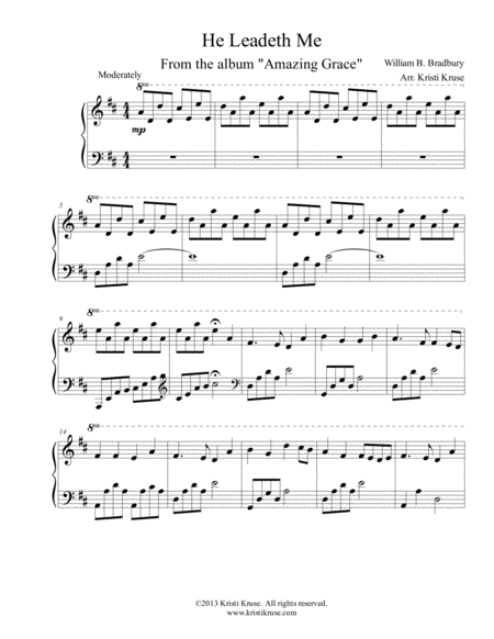 He Leadeth Me Piano Solo Page 2