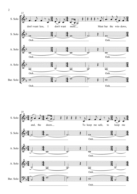 Head Above Water A Cappella Page 2