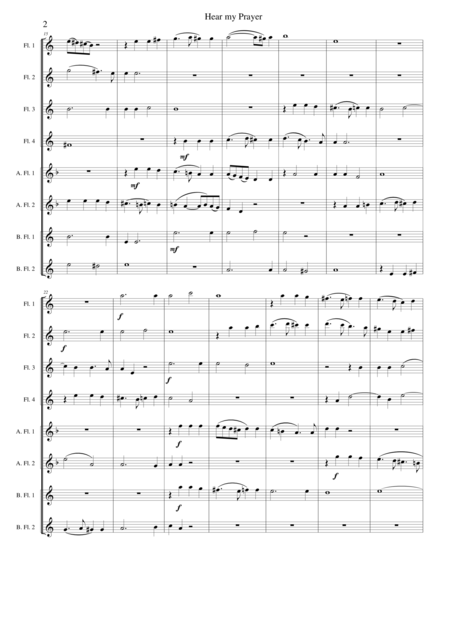 Hear My Prayer For Flute Choir Page 2