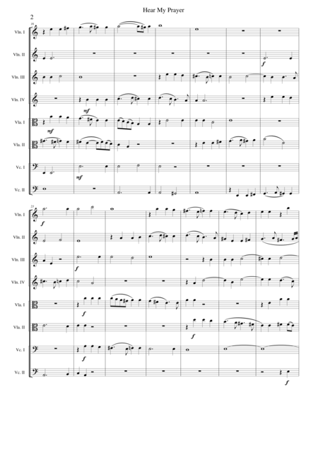 Hear My Prayer For String Octet Or String Orchestra Page 2